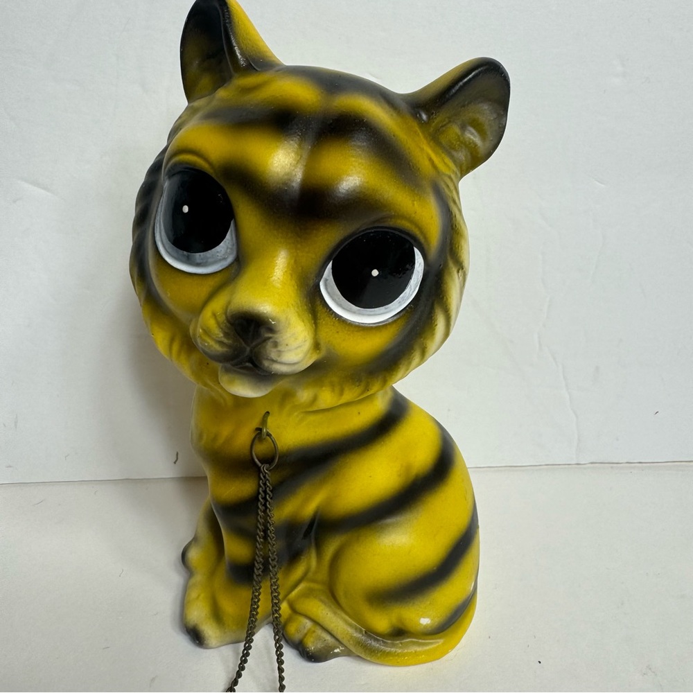 Vintage Rossini Big Eye Orange Black Striped tiger with Chain.